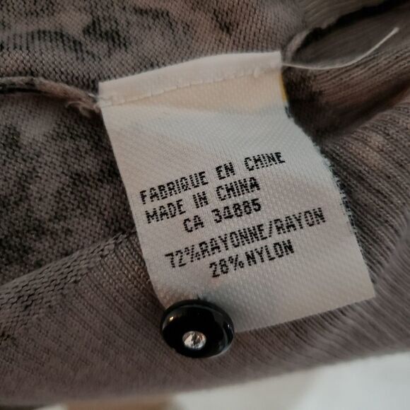 🦋3/$20 Lady Dutch Small Long Sleeve Grey Snake Print Cardigan - Picture 5 of 7